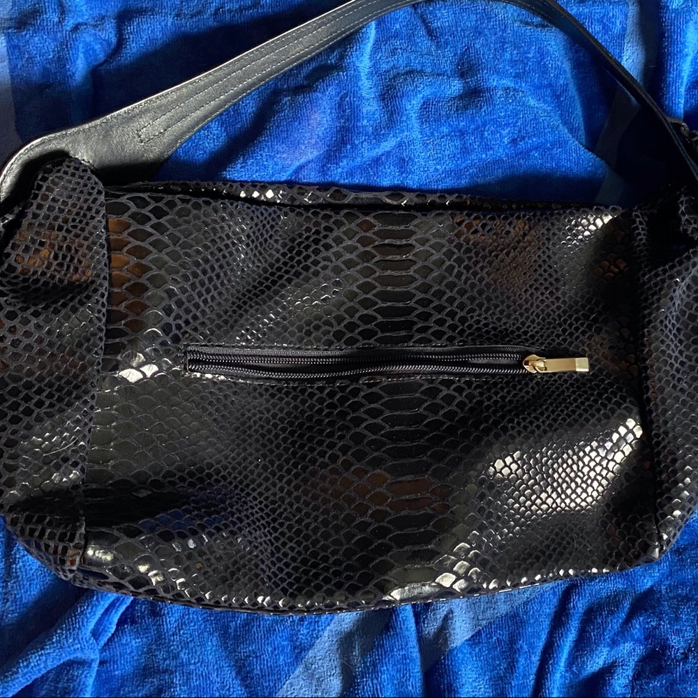 DUE FRATELLI  Black Patent Leather hobo shoulder bag